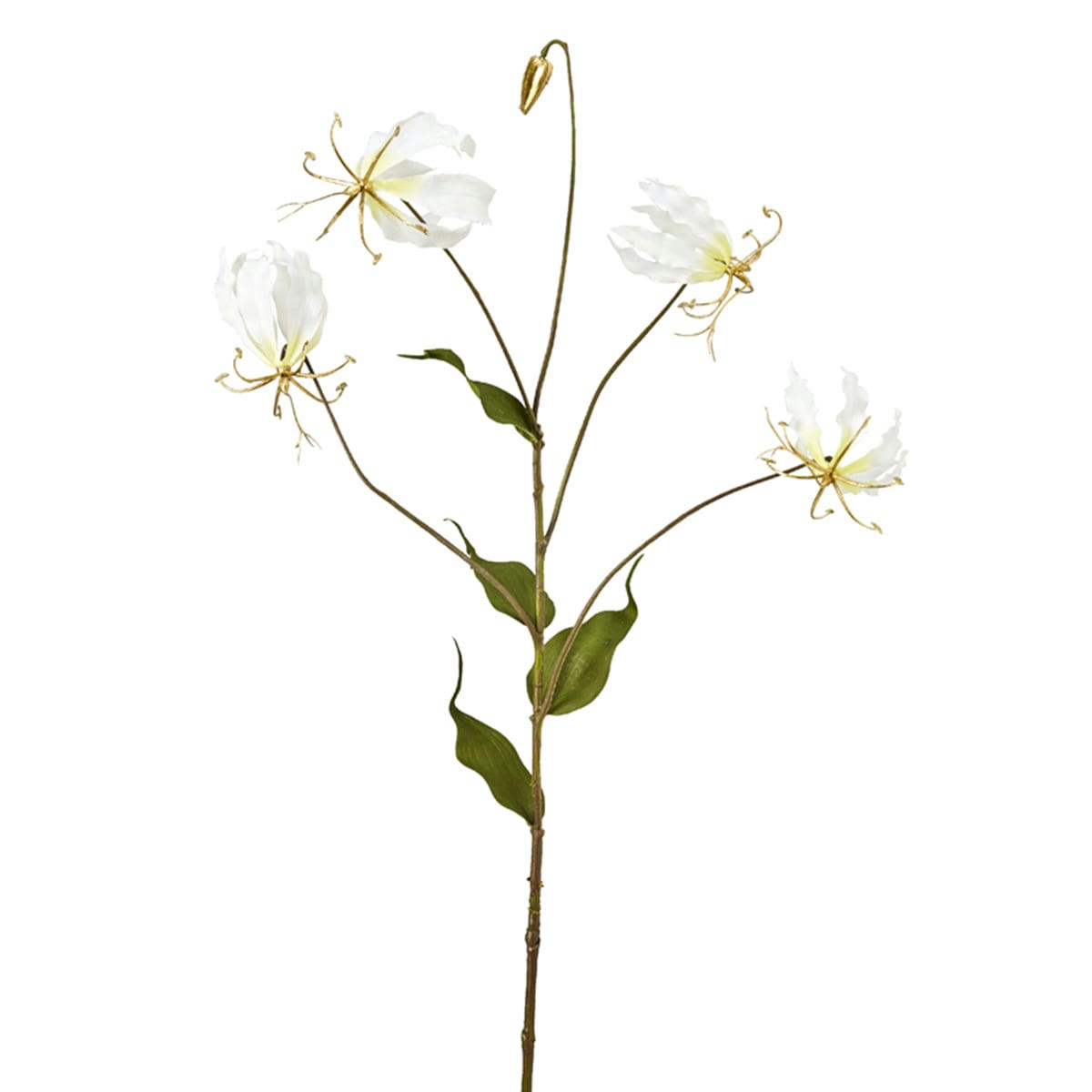 NOËL - Gloriosa artificielle blanche H88