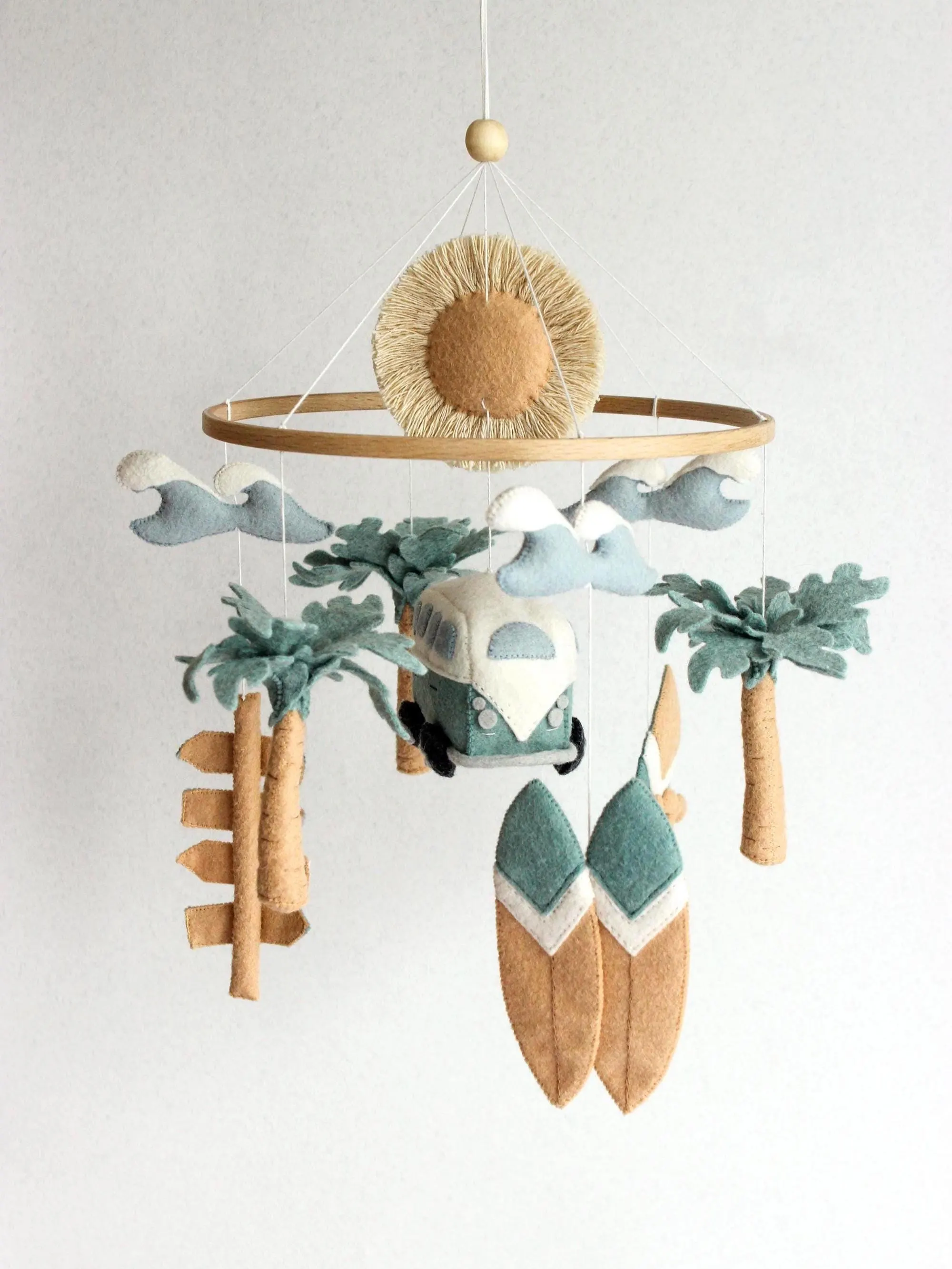 Surf baby mobile, beach baby mobile, ocean baby mobile