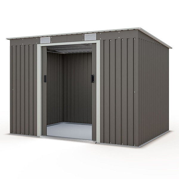 Abri de jardin métal toit plat 4,29 m2 Trigano   kit d'ancrage