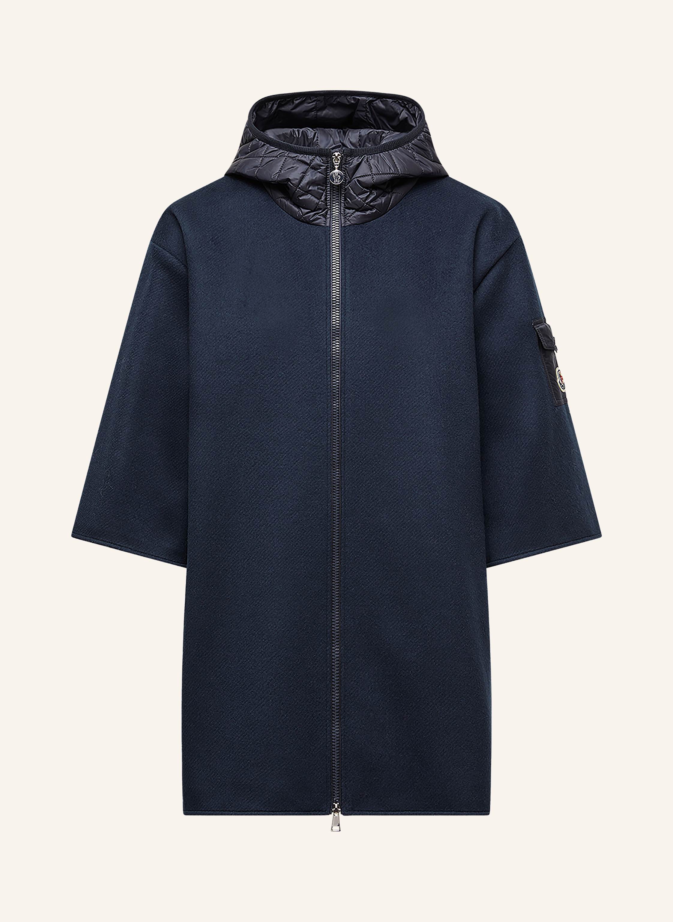 MONCLER Cape im Materialmix