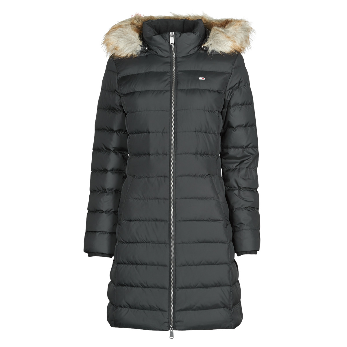 Tommy Jeans - TJW ESSENTIAL HOODED DOWN COAT - Black
