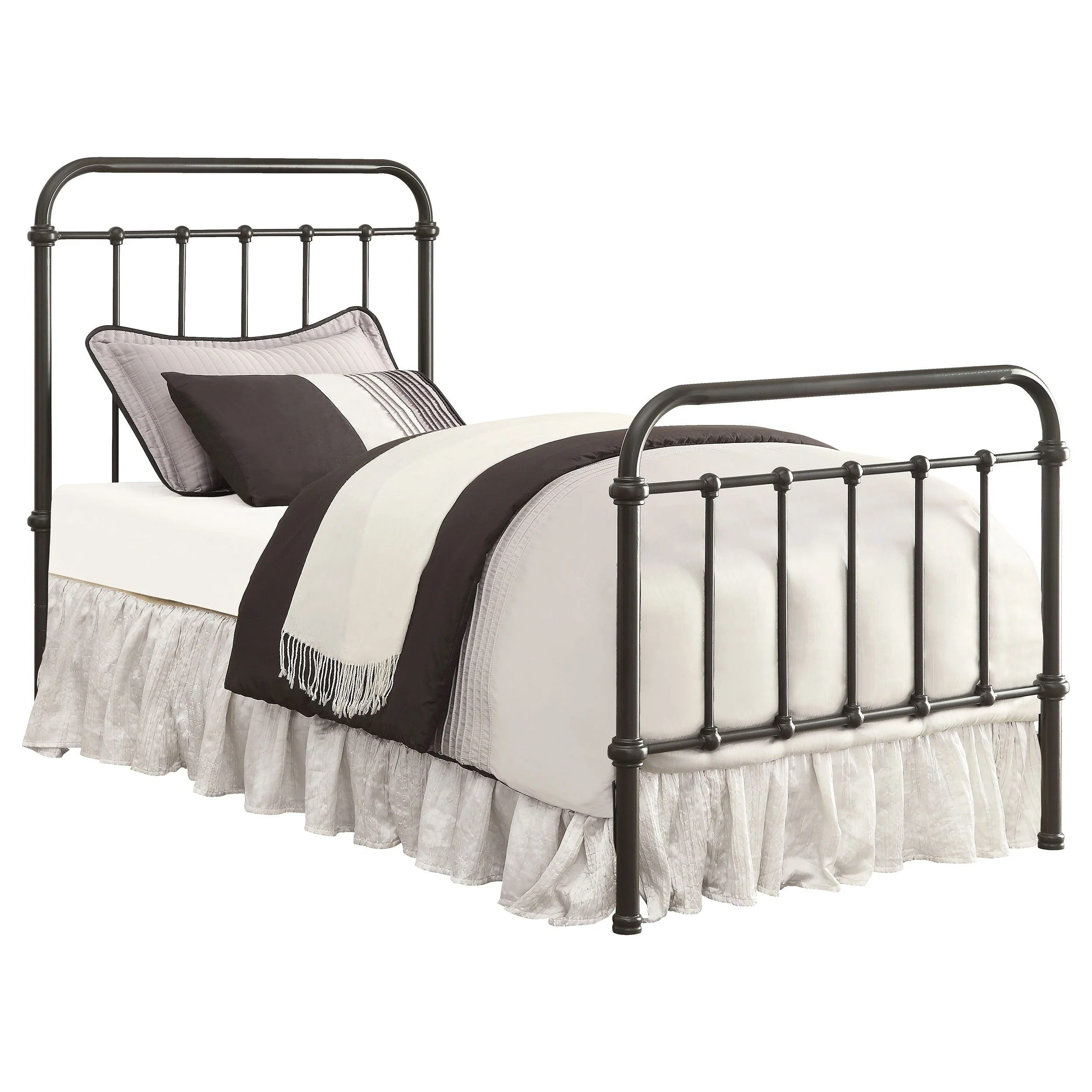 Livingston Metal Open Frame Bed Dark Bronze