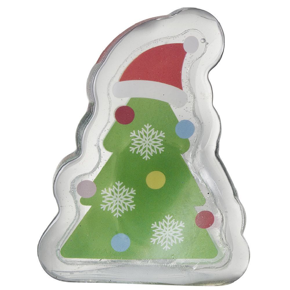 Déco fenêtre sticker gel lumineux sapin de No&euml;l