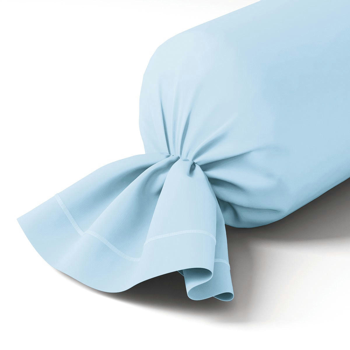 VEXIN - Taie de traversin coton azur 43x210 cm