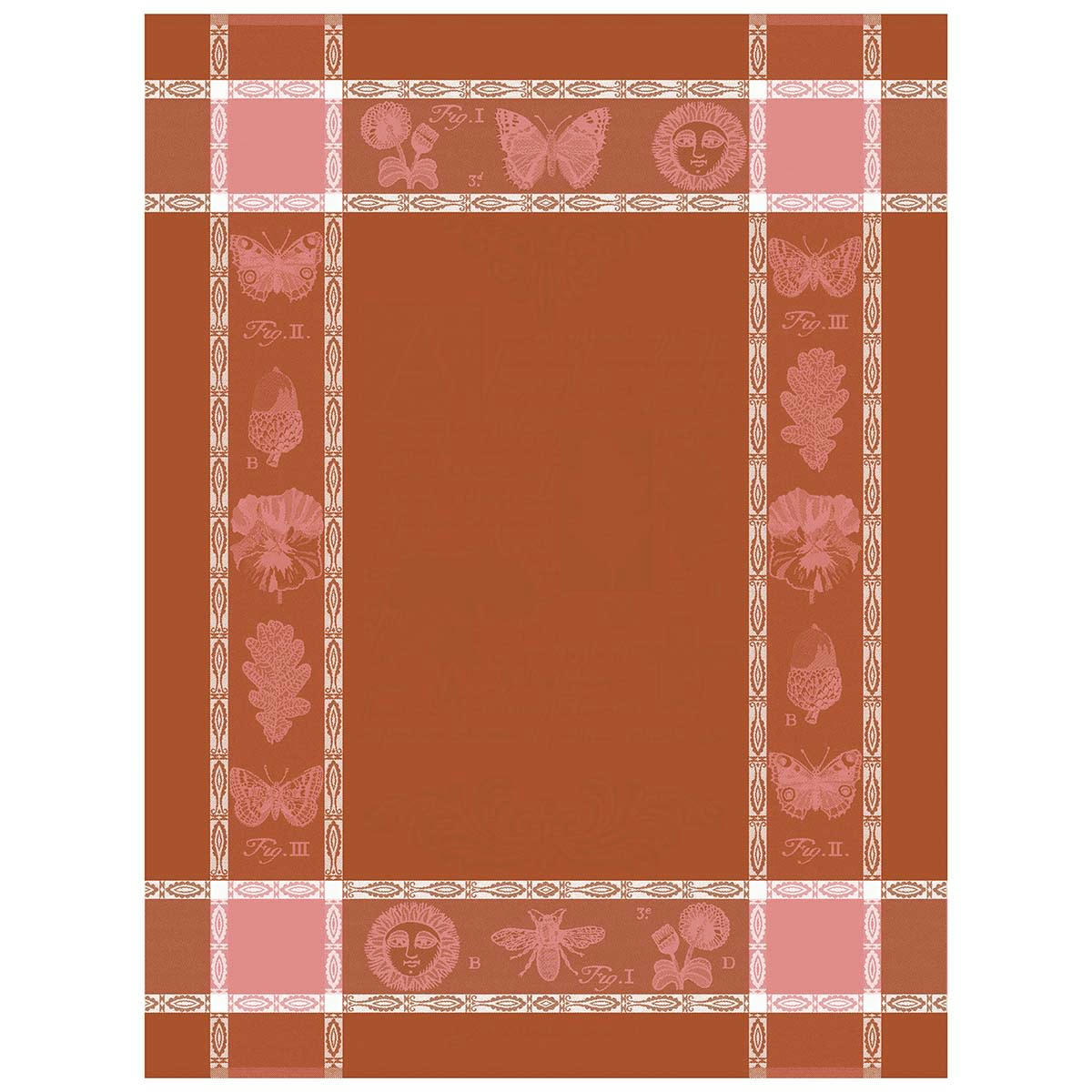 BOTANIQUE - Torchon en coton pivoine 60 x 80