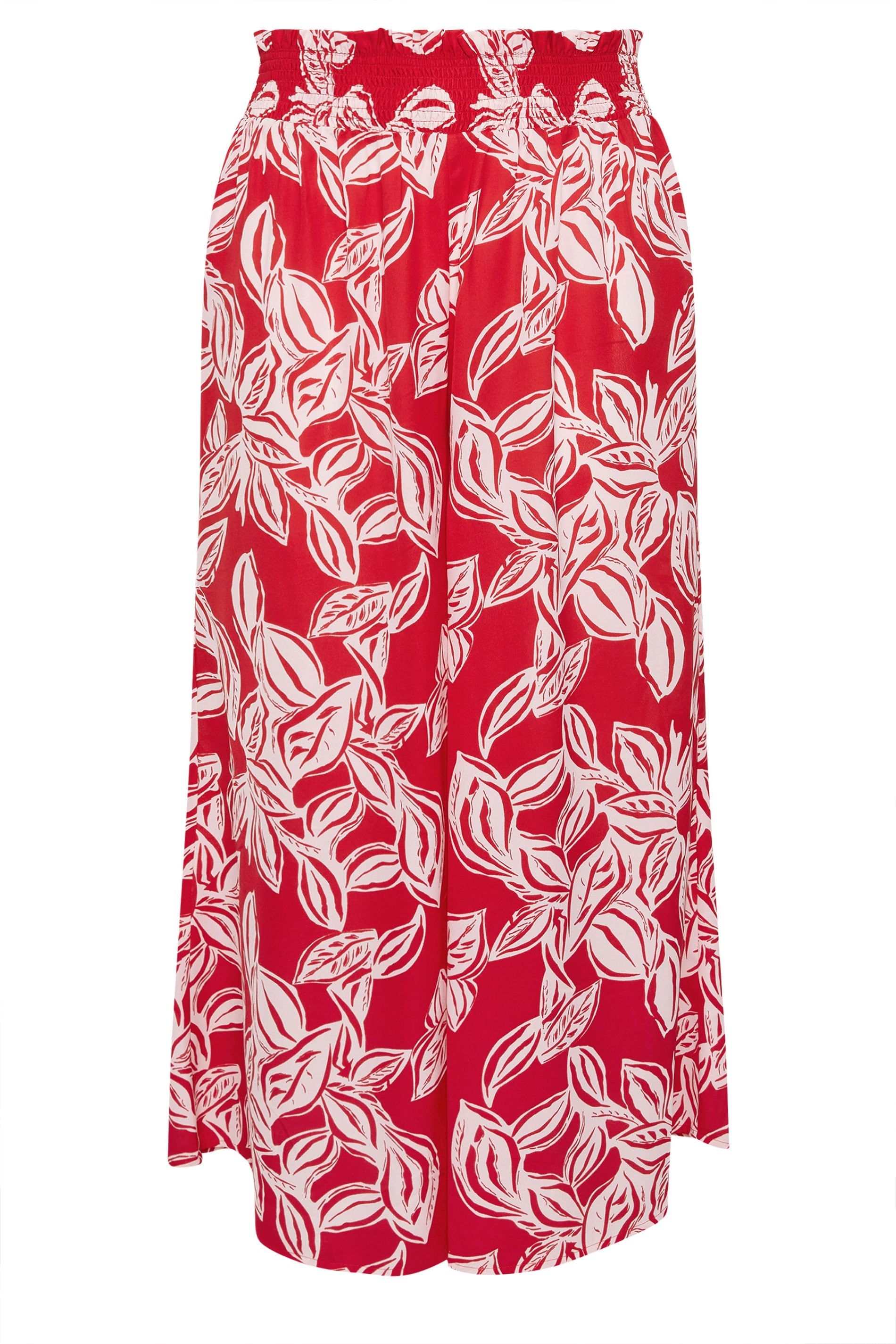 Yours Palm Leaf Wide Leg Trousers