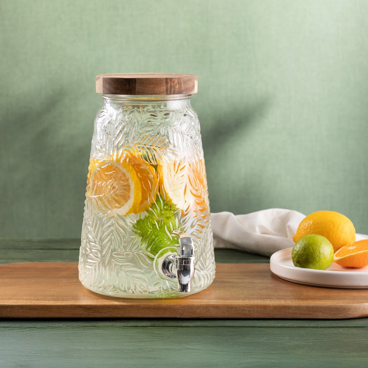 Słoik REMO z kranikiem i drewnianą nakrywką 3,5 l
