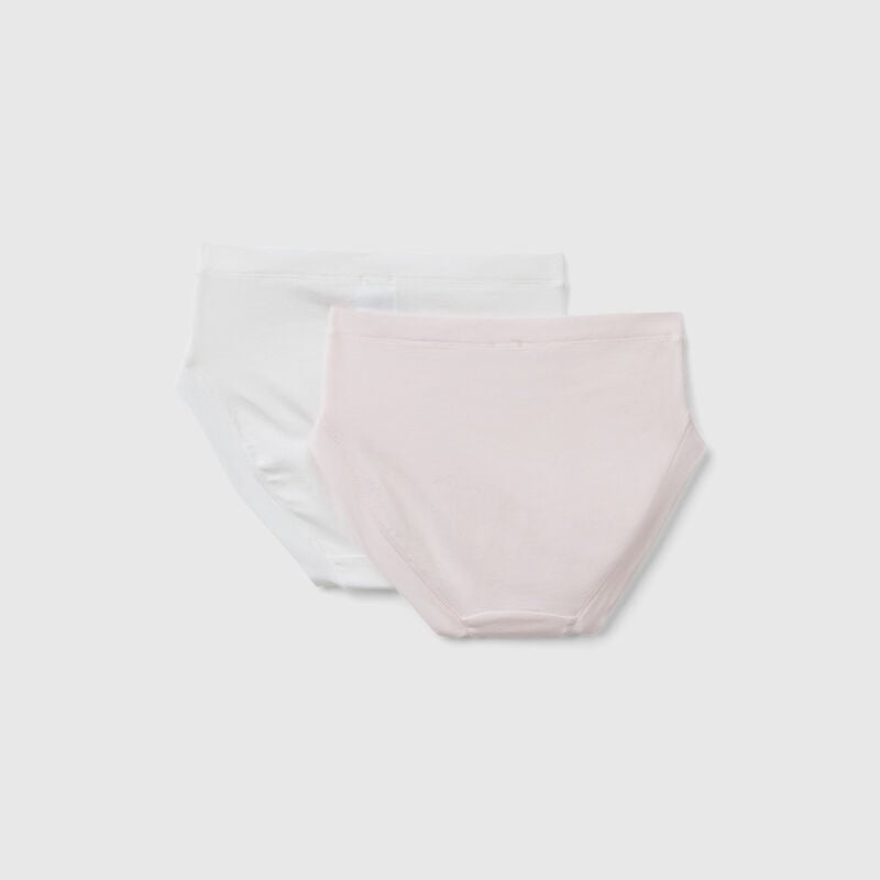 Two pairs of underwear in stretch  cotton
