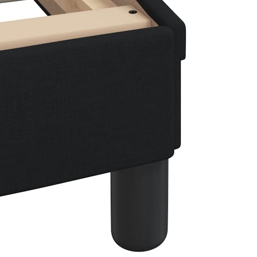 NNEVL Bed Frame with Headboard Black 90x190 cm Fabric