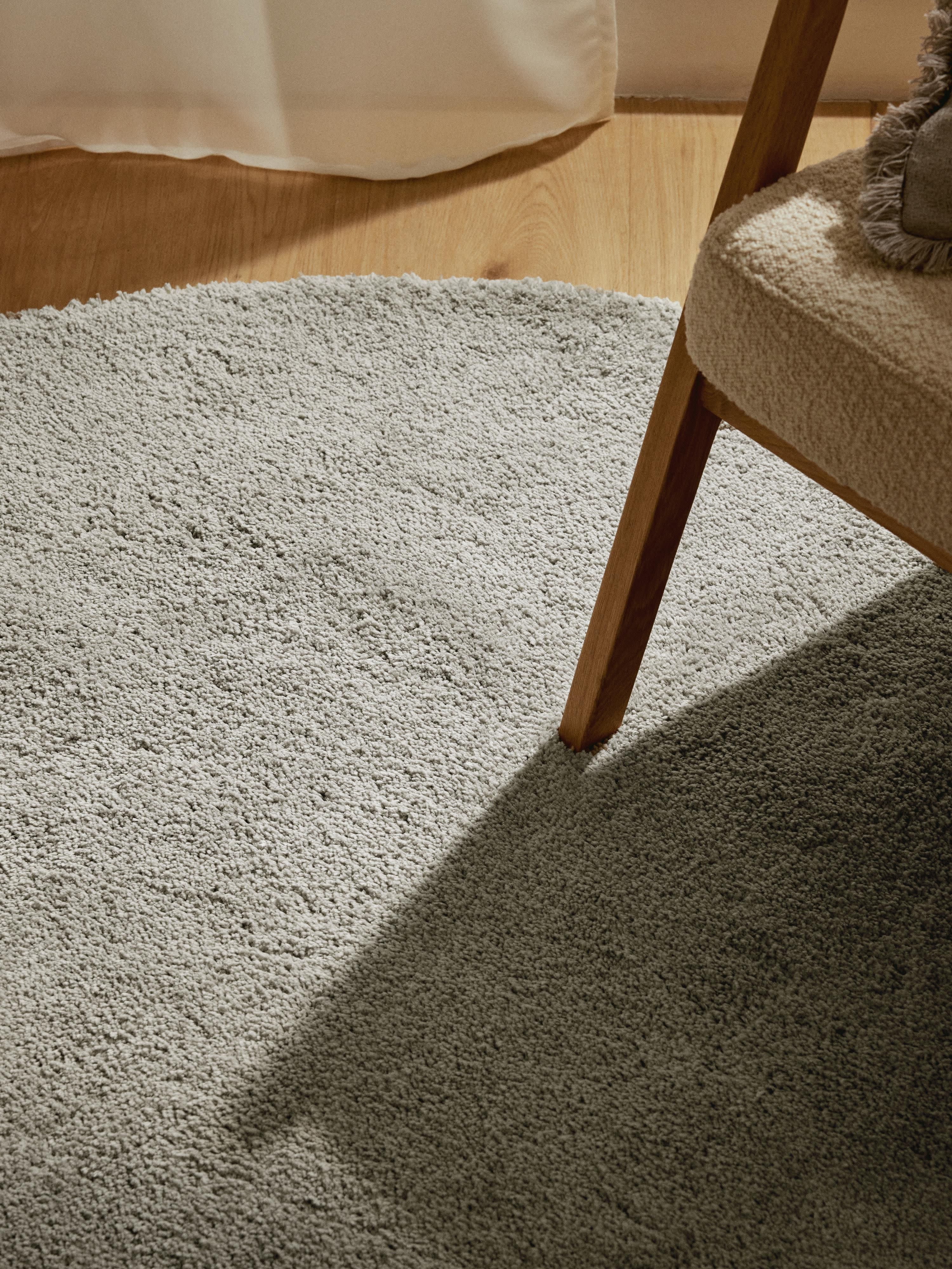 Flauschiger runder Hochflor-Teppich Leighton