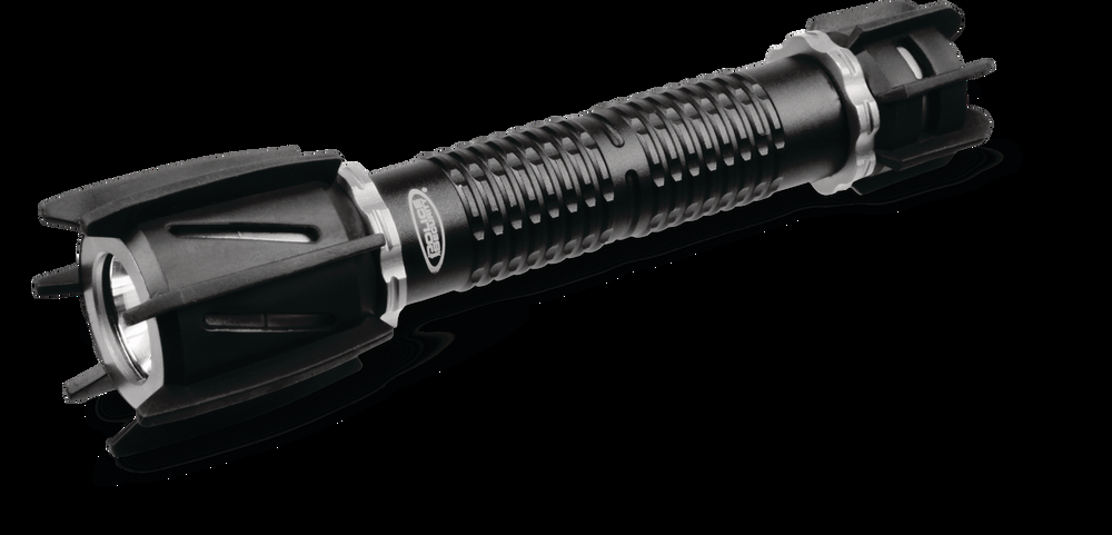 Police Security 300 Lumens Waterproof Aluminum Tornado Handheld Flashlight, Batteries Included, Black