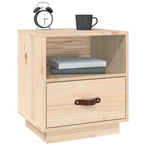 NNEVL Bedside Cabinets 2 pcs 40x34x45 cm Solid Wood Pine