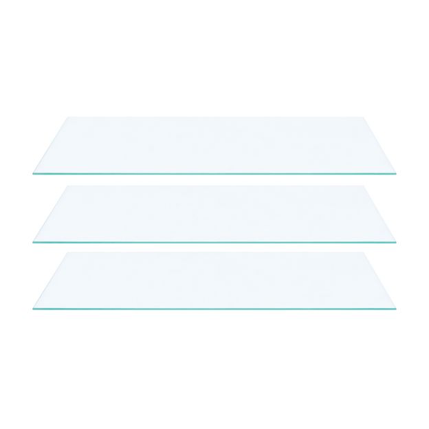 KIT COM 3 PRATELEIRAS PARA ESTANTE 4 MM X 60 CM X 30 CM THE GRID
