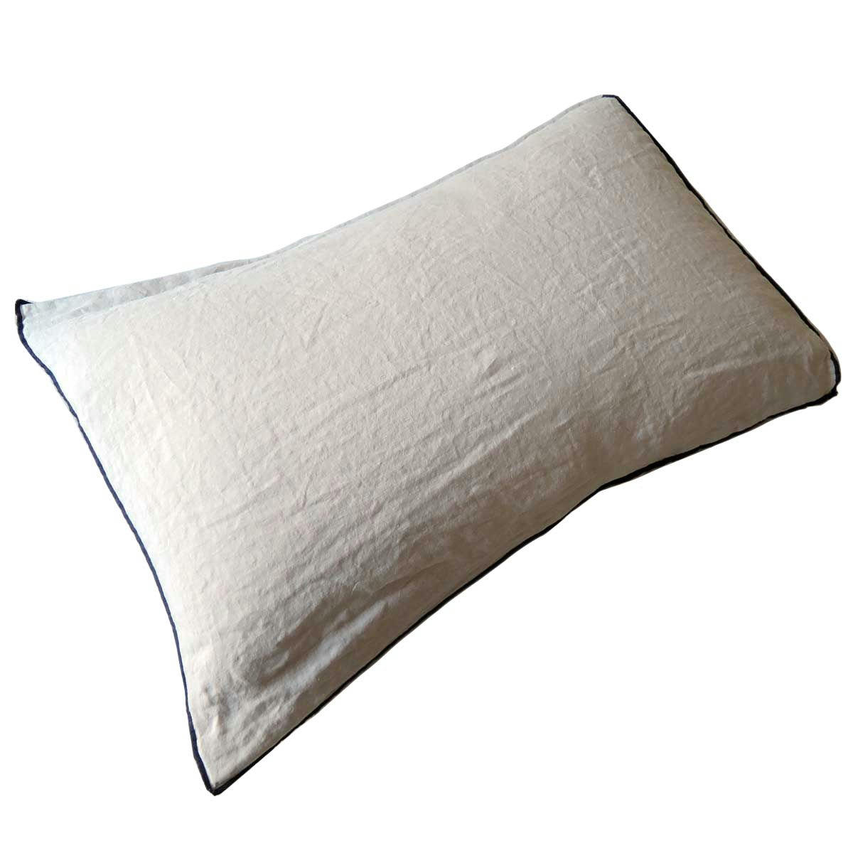 OSLO - Taie d´oreiller lin coton surjet - L65,000 x l65,000 x h0,000