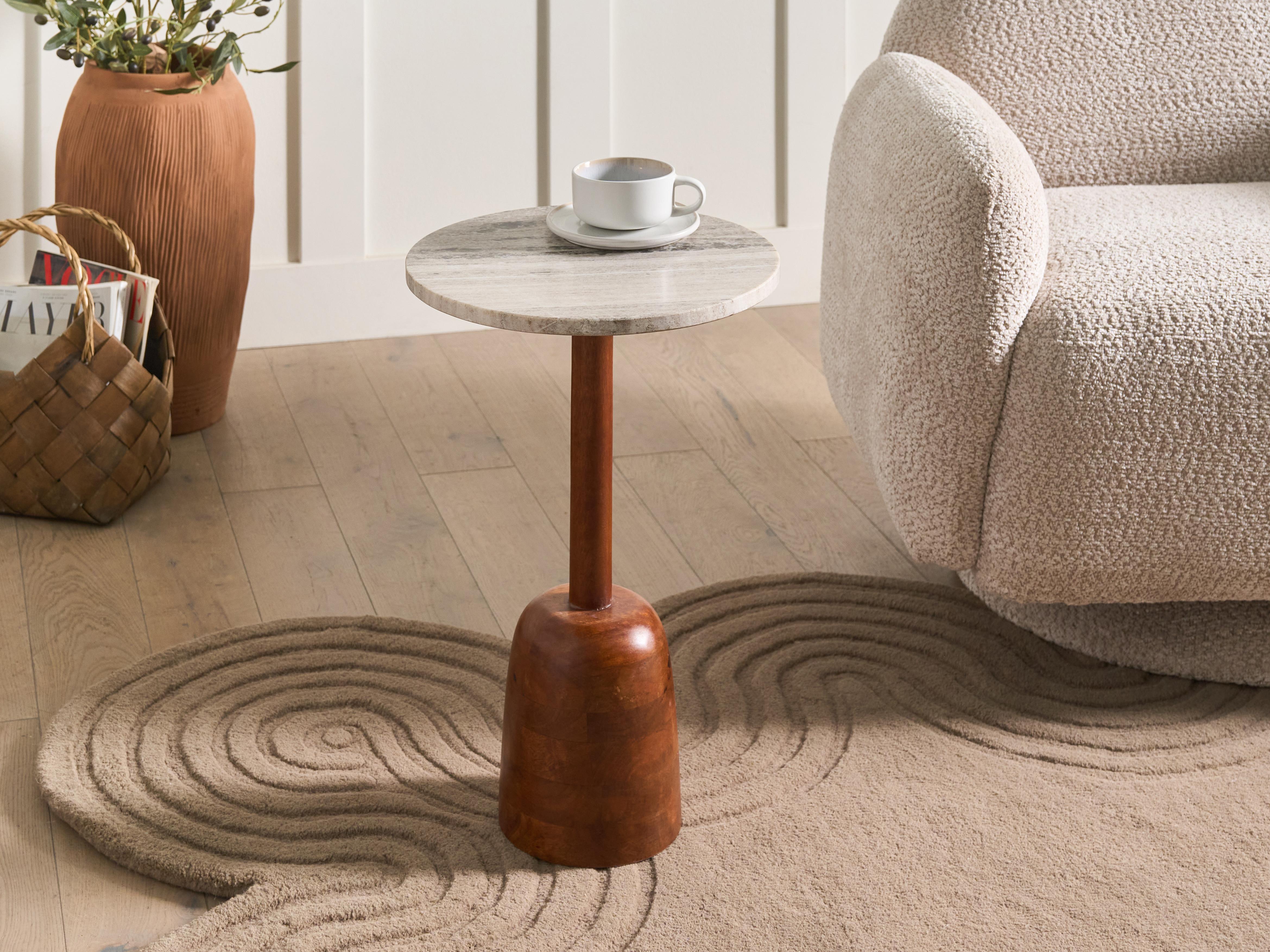 Side Table HARTWELL Mango Wood Brown
