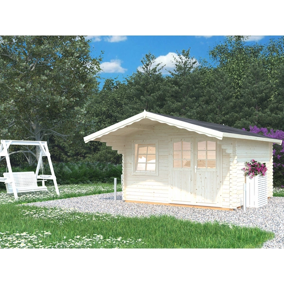 Blockbohlenhaus »Sally«, Holz, BxHxT: 426 x 256 x 360 cm (Außenmaße inkl. Dachüberstand)