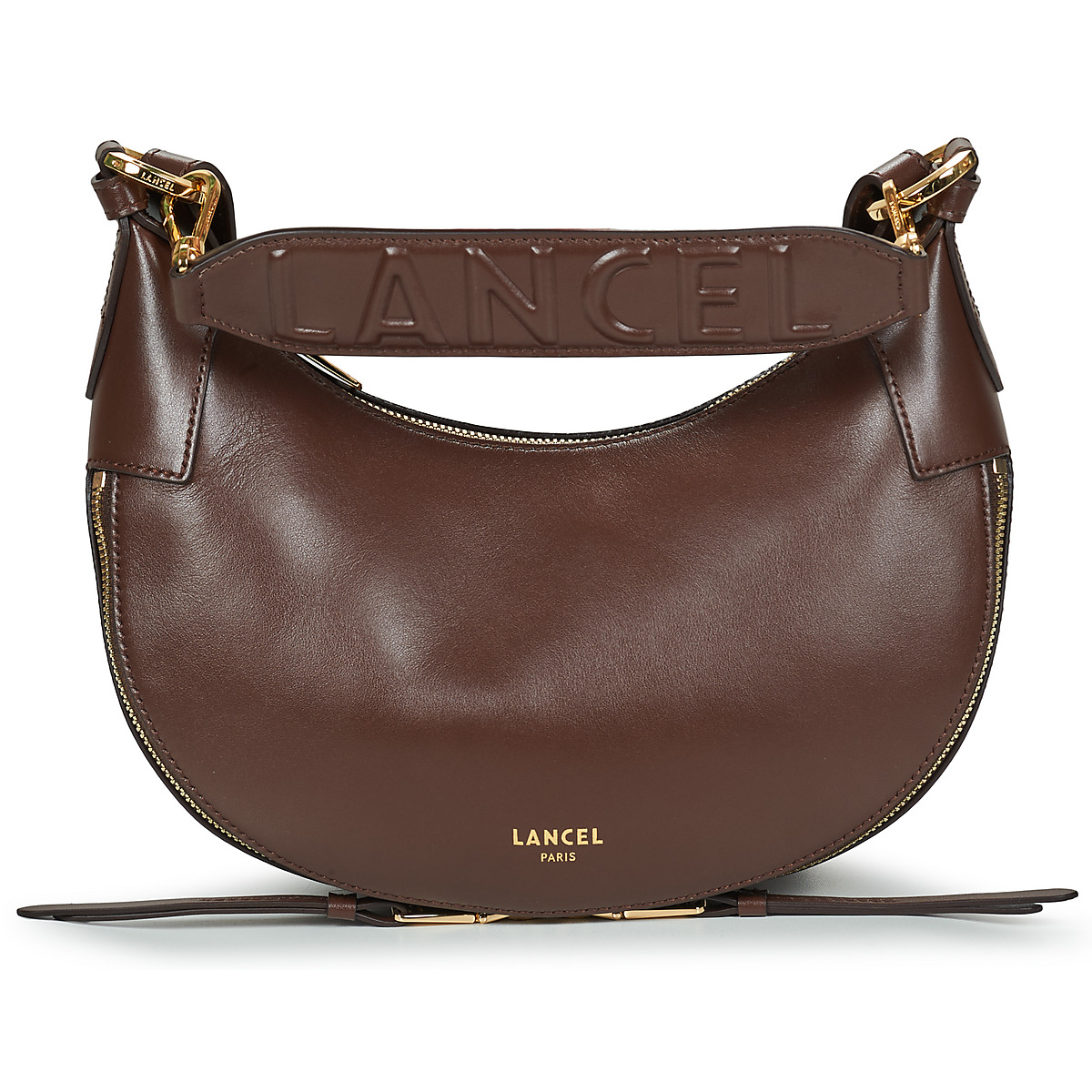 Lancel - ORIGAMI DE LANCEL S ZIP HOBO - Chocolate