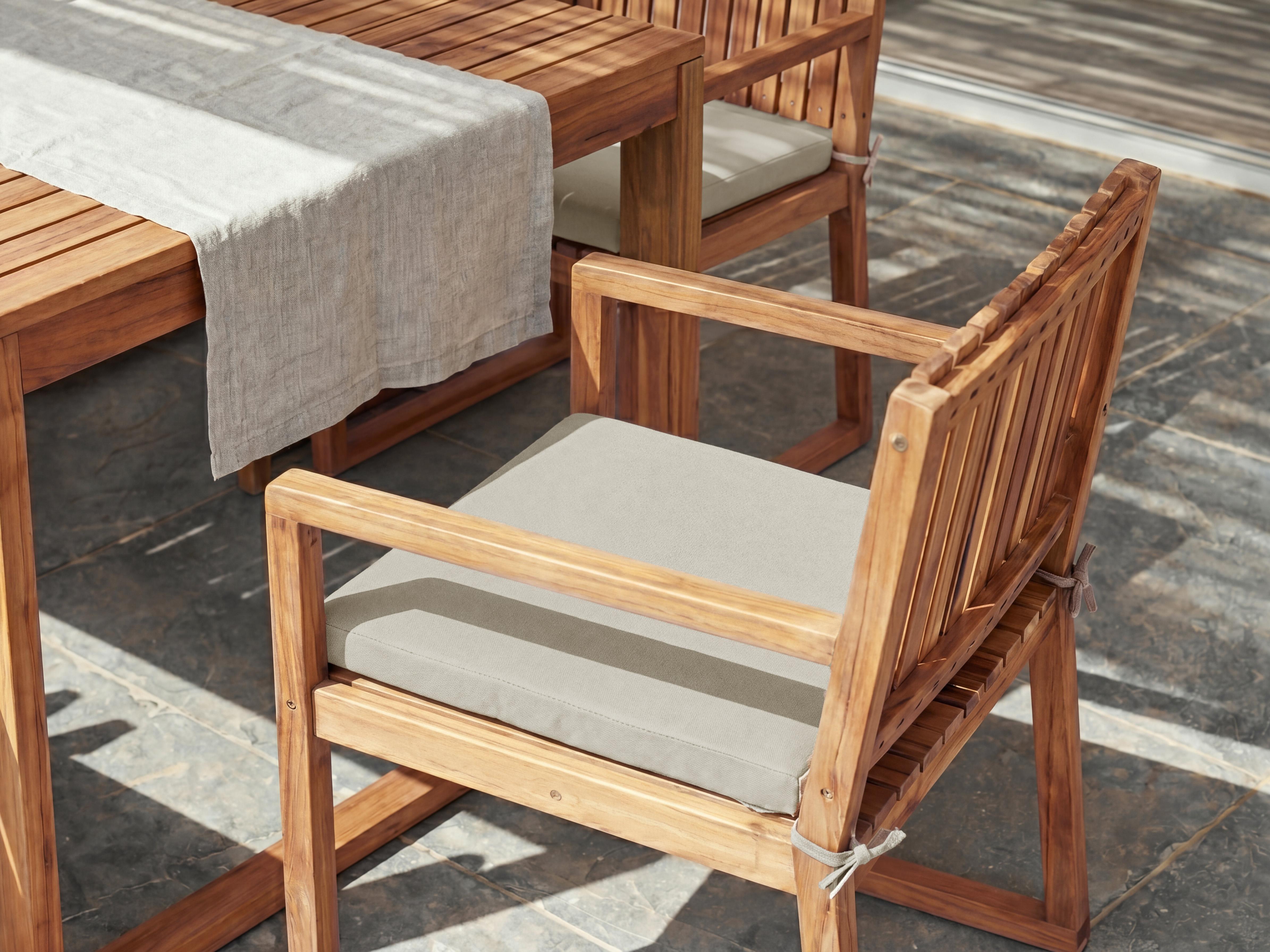 Set of 8 Garden Chair Cushions SASSARI PREMIUM 46 x 46 cm Taupe