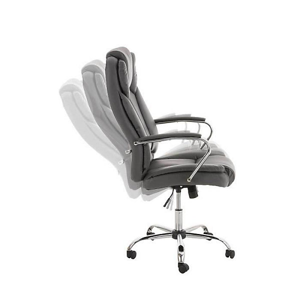 Fauteuil de bureau XXL CLP Xanthos Similicuir Gris 210 kg