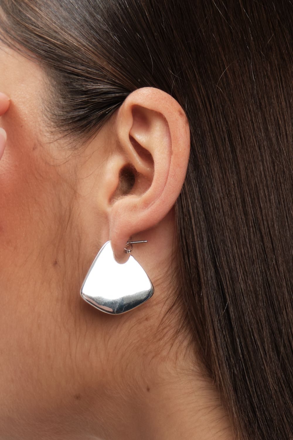 Jon Richard Silver Plated Angular Polished Earrings