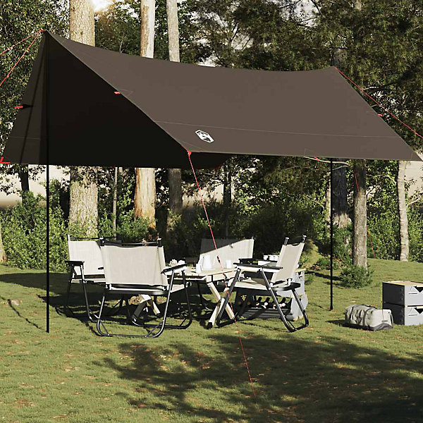 Bâche de camping marron 438x376x212 cm imperméable vidaXL