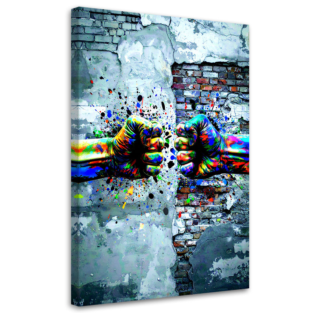 Obraz dla nastolatka, Abstrakcja Pięść Graffiti Street Art 20x30