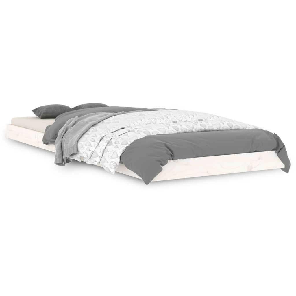 Łóżko Drewniane Rama Łóżka Sofa Biała Do Sypialni Pokoju 75x190 cm