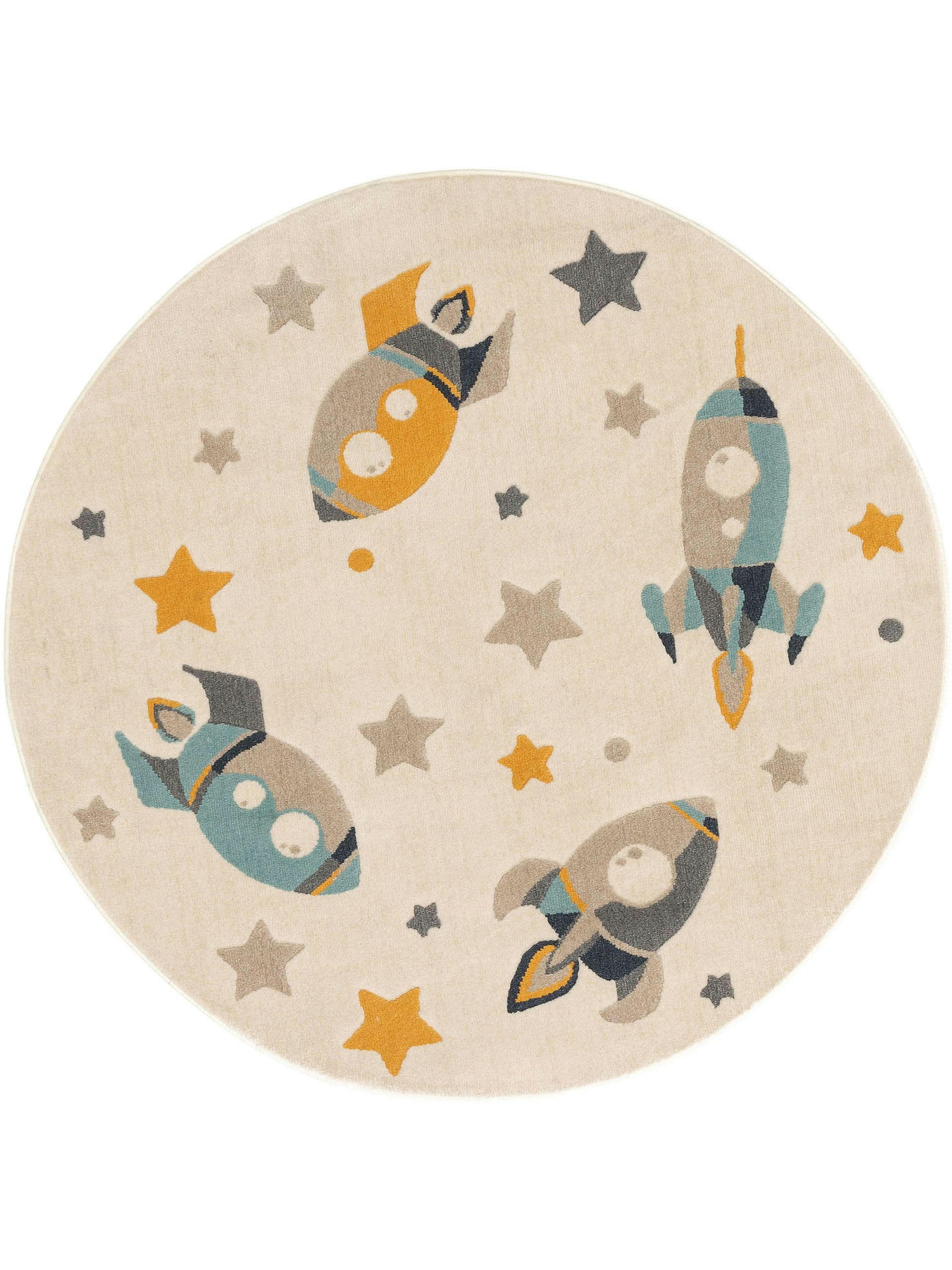 APOLLO - Tapis enfant crème D 120 rond