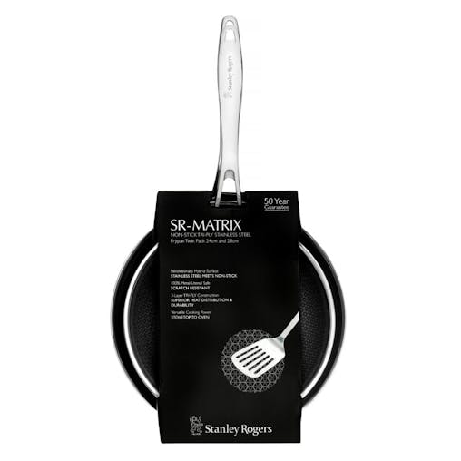 Stanley Rogers Matrix 24cm 28cm Non-Stick 2pc Frypan Set | Suits Induction