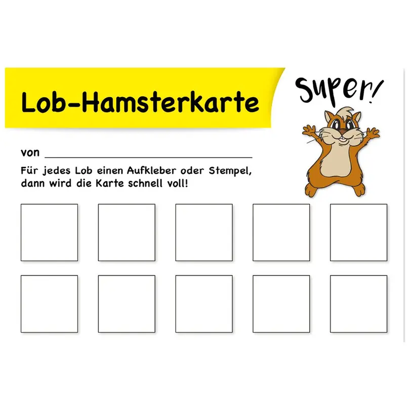 Karte 25er-Set Lob-Hamsterkarte