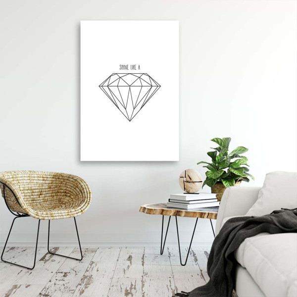 Feeby Obraz na płótnie Narysowany diament 40x60