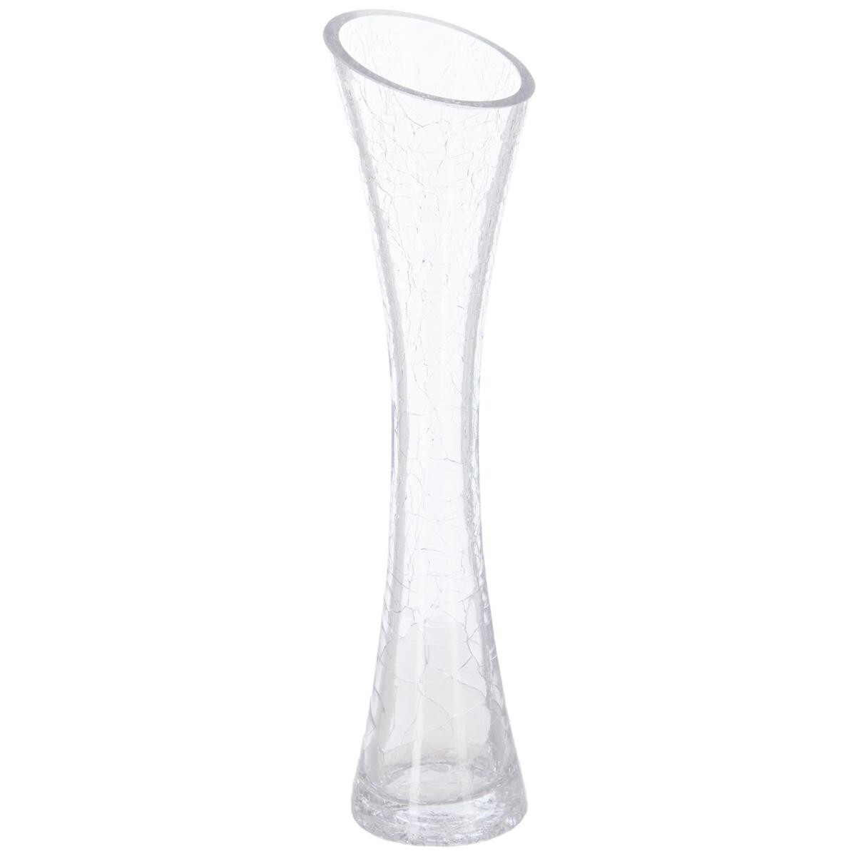 Soliflore, crackled glass H.30 cm