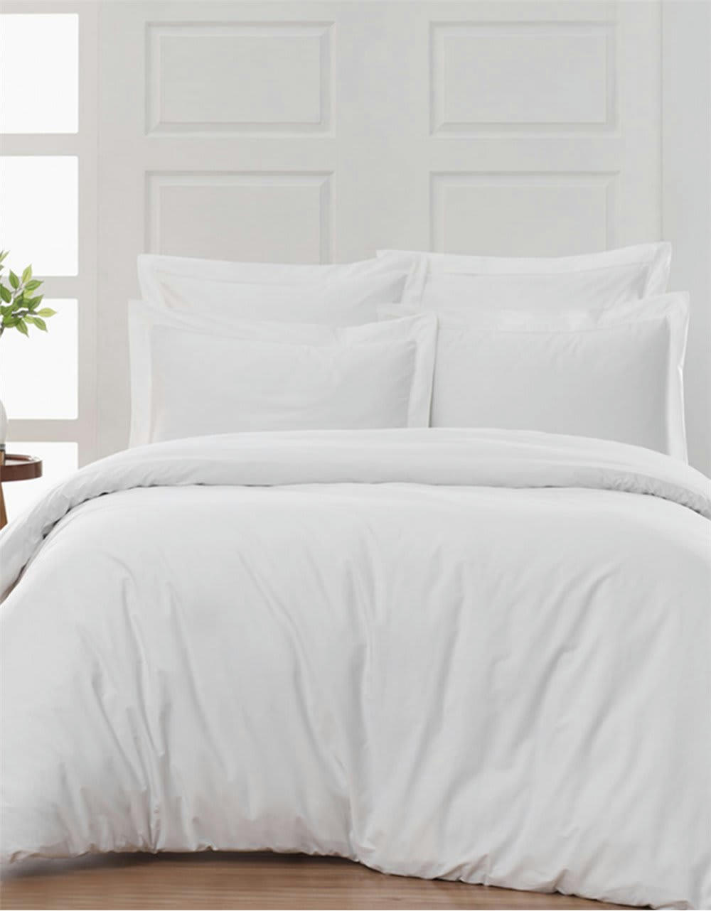 SOFT PERCALE - Lot de 2 taies d'oreiller en percale de coton petale 65x65 cm
