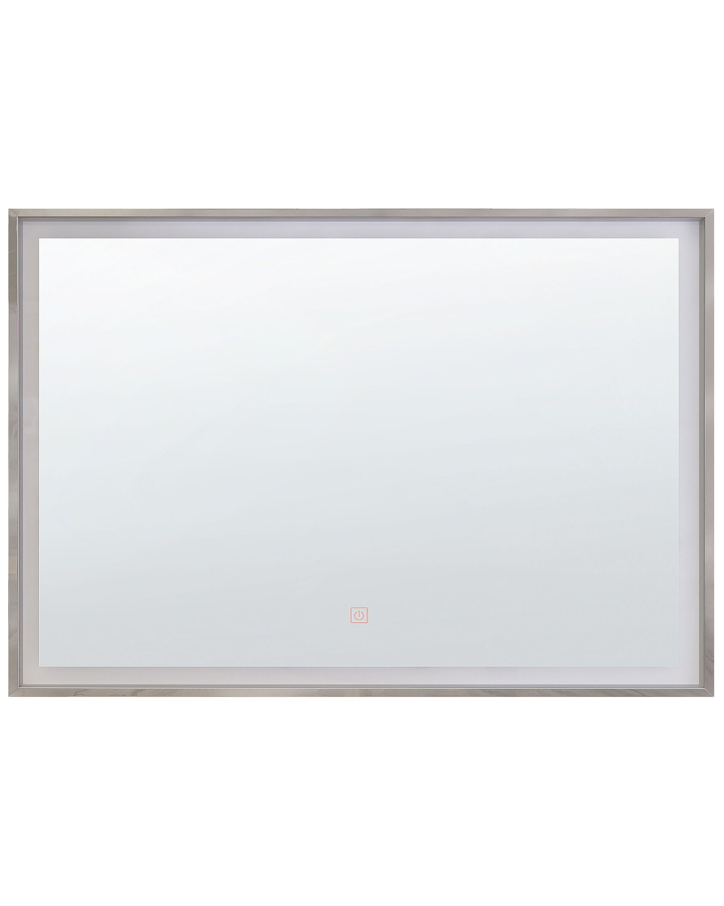 Lustro wiszące ścienne LED 60x80 srebrne