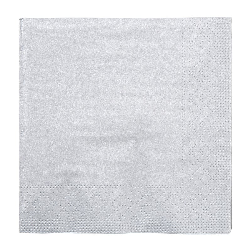 Servetten - zilverkleurig - set van 20