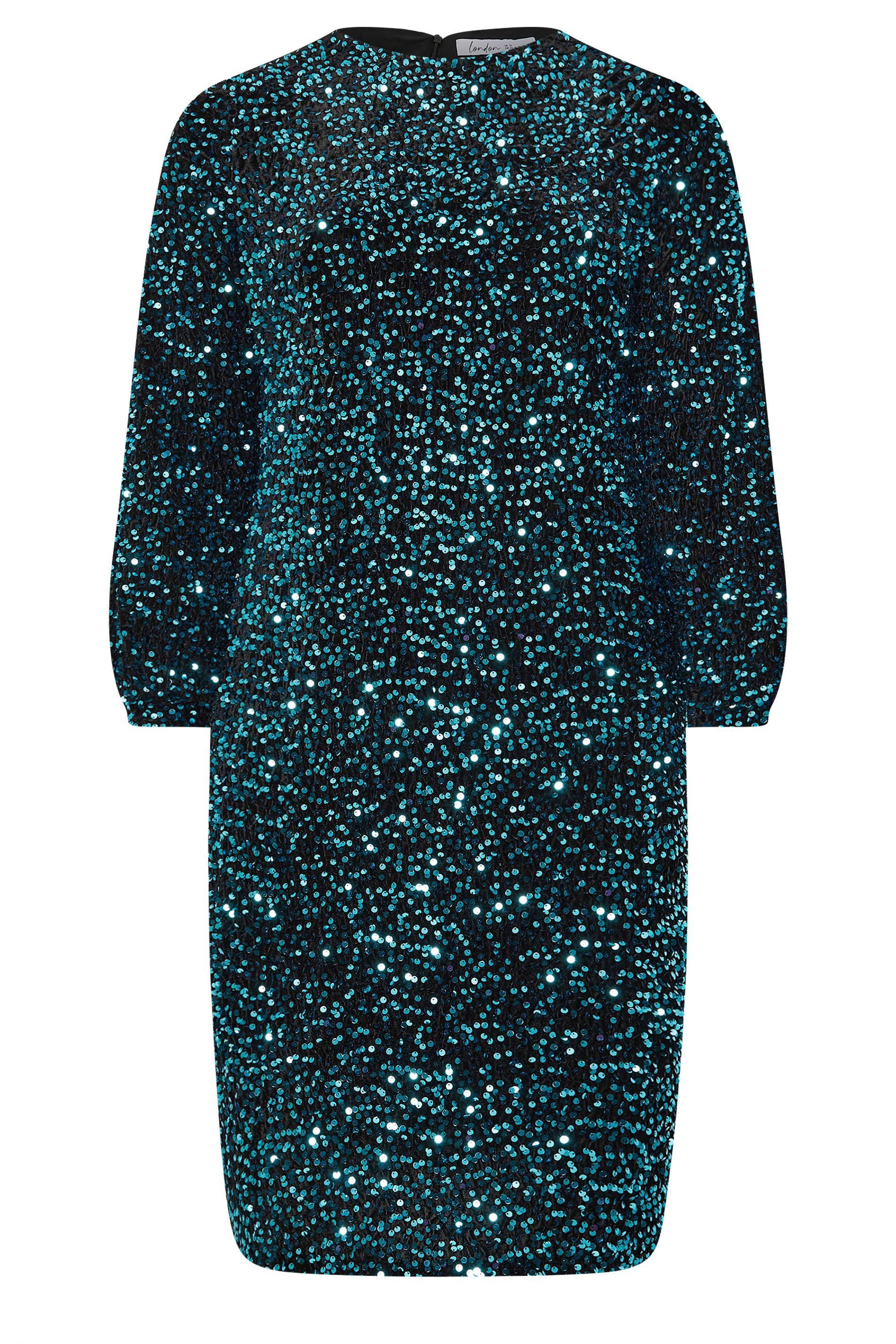 Yours Sequin Velvet Shift Dress