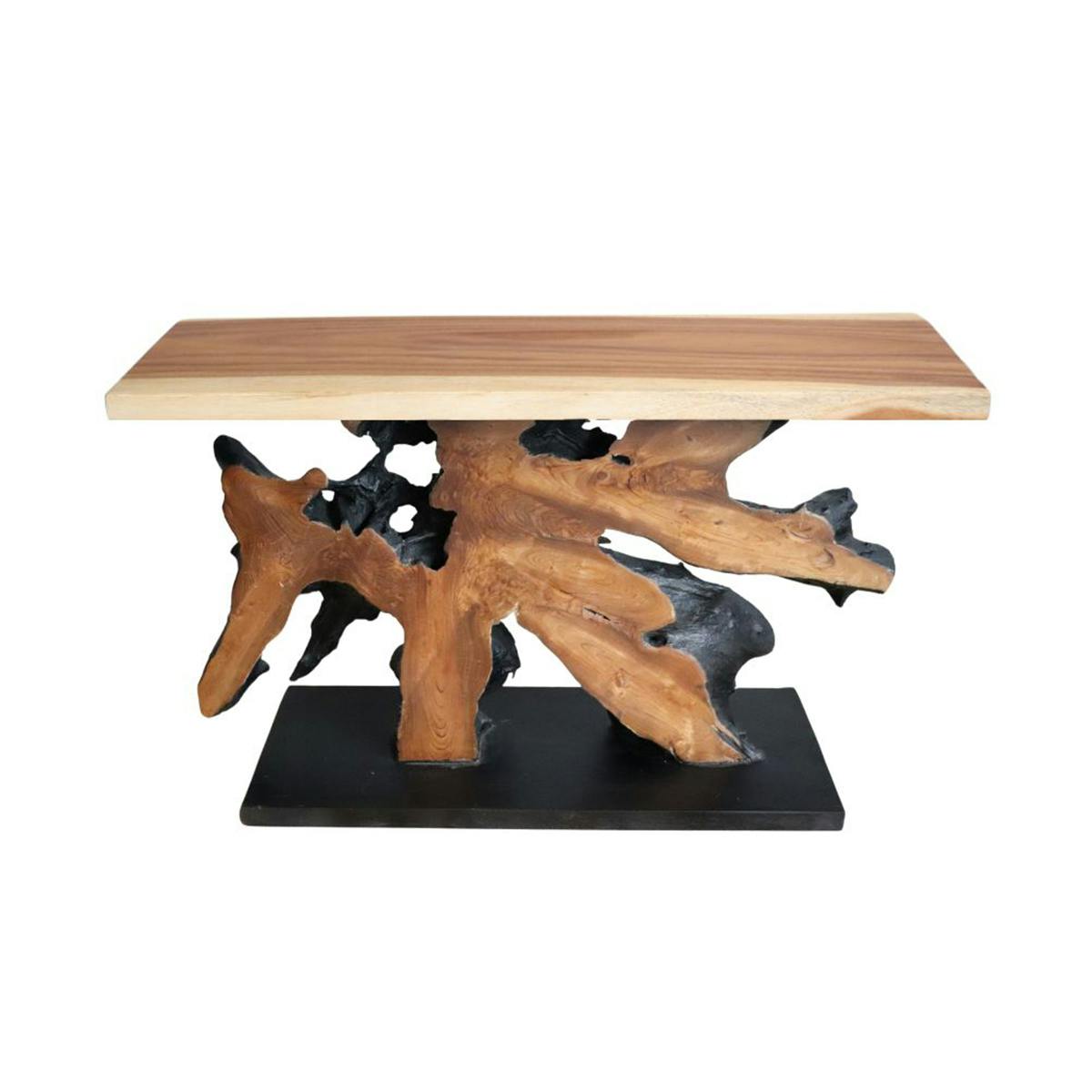 Console racine de teck plateau naturel ARIZONA
