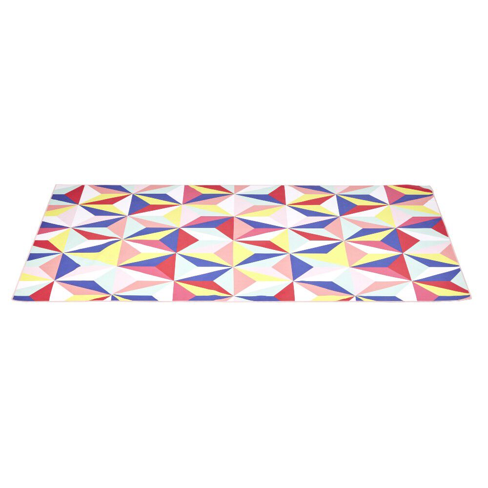 Serviette de plage Popblock blanche motif multicolore