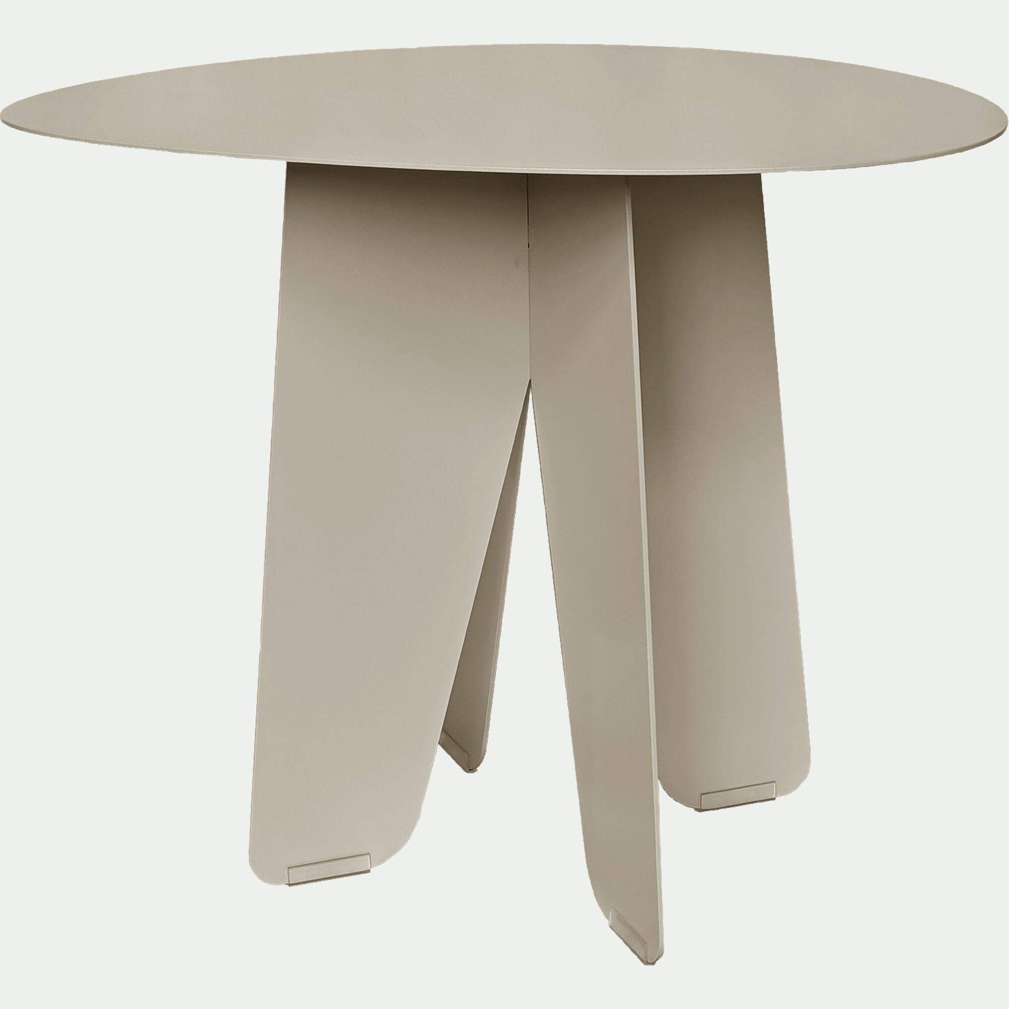 PERTUIS - Table basse ovale en acier l56xH45cm - beige