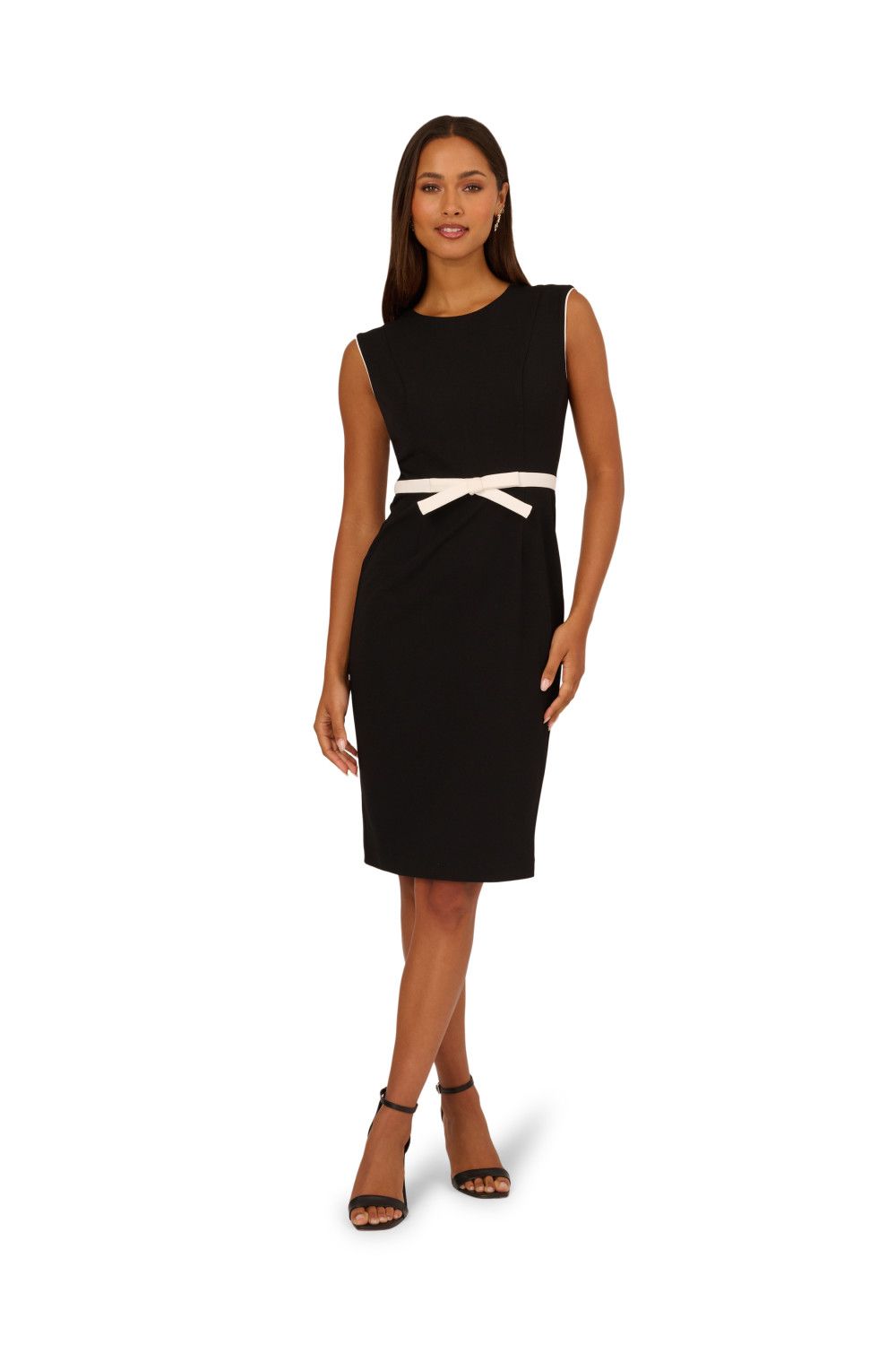 Adrianna Papell Contrast Trimmed Dress