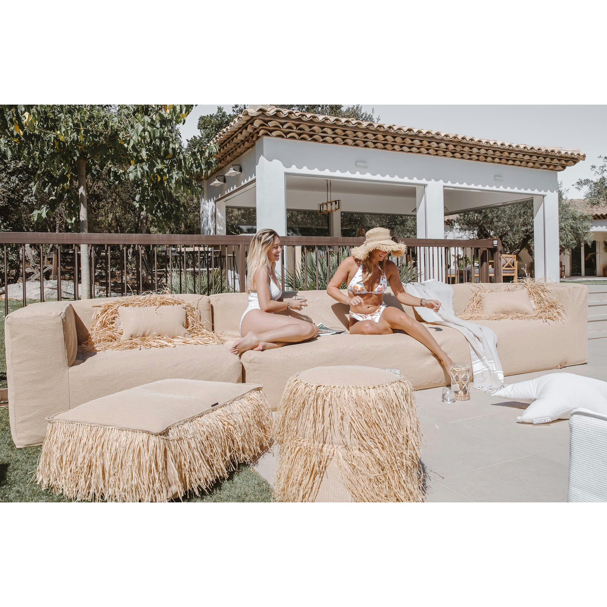 - Housse Raphia pour canapé - Taille 5/6 places - Extérieur