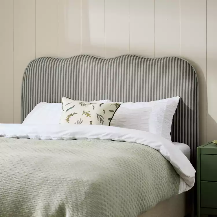 Habitat Onda Linen Double Headboard - Beige