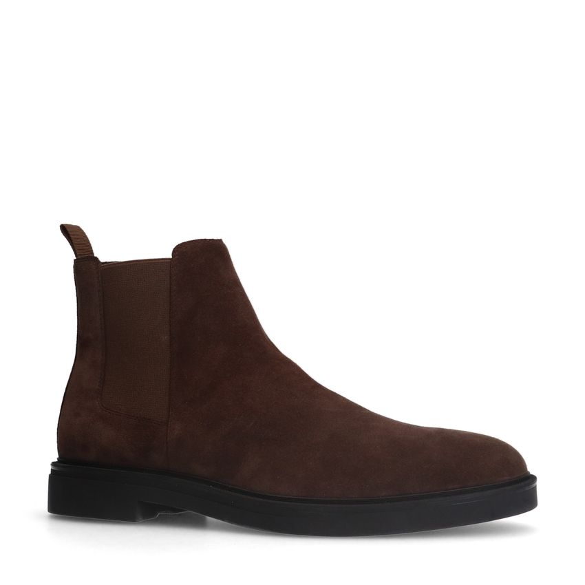Manfield Bruine suède chelsea boots