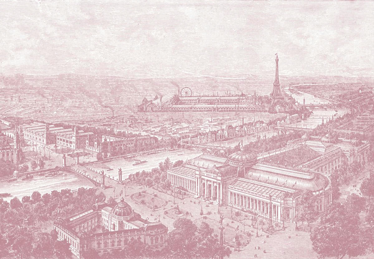 - Papier peint panoramique gravure Paris 1900 390x270cm
