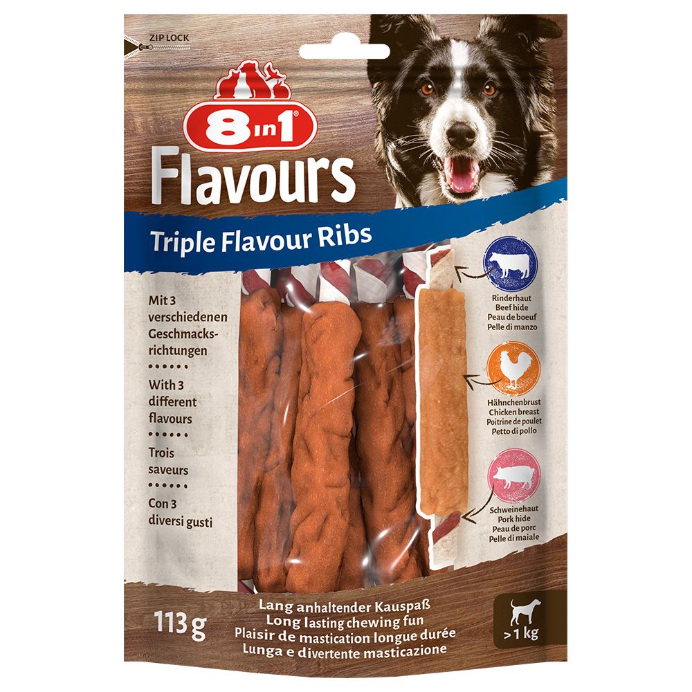 8in1 Triple Flavour Ribs Chew Sticks