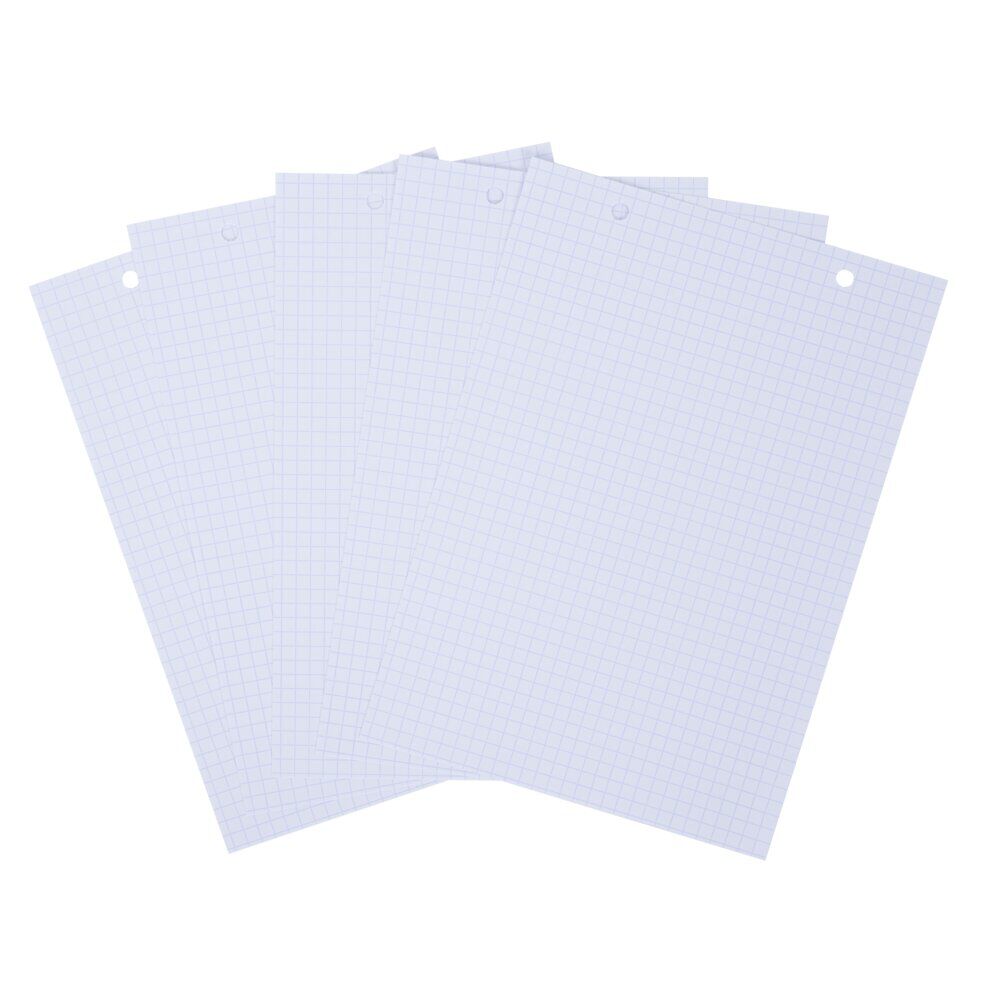Fiche bristol perforée petits carreaux 14,8x21cm x50