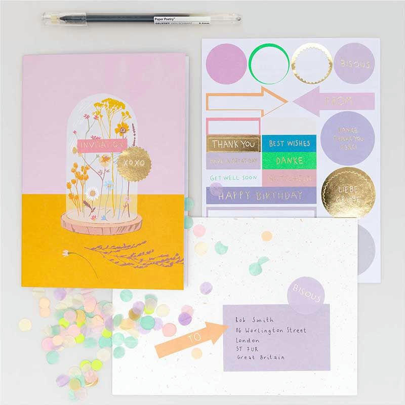 FLORALE - Carte cloche à fleurs DIY à personnaliser