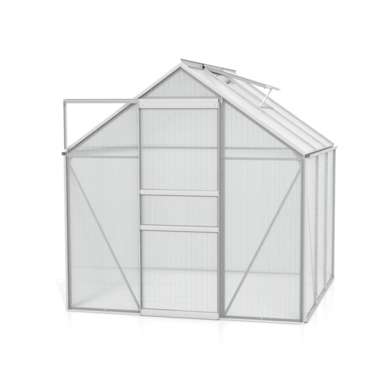 Serre en polycarbonate Venus aluminium anodisé 3,8 m² VITAVIA