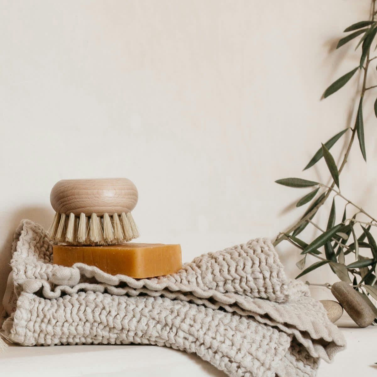 - Brosse corps en fibre de soie et bois de hêtre