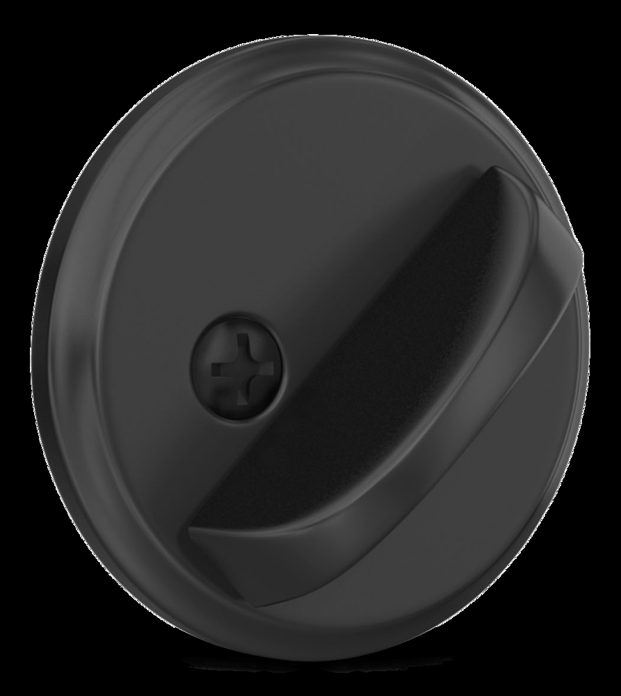 Schlage Single-Cylinder Round Deadbolt Door Lock, Matte Black